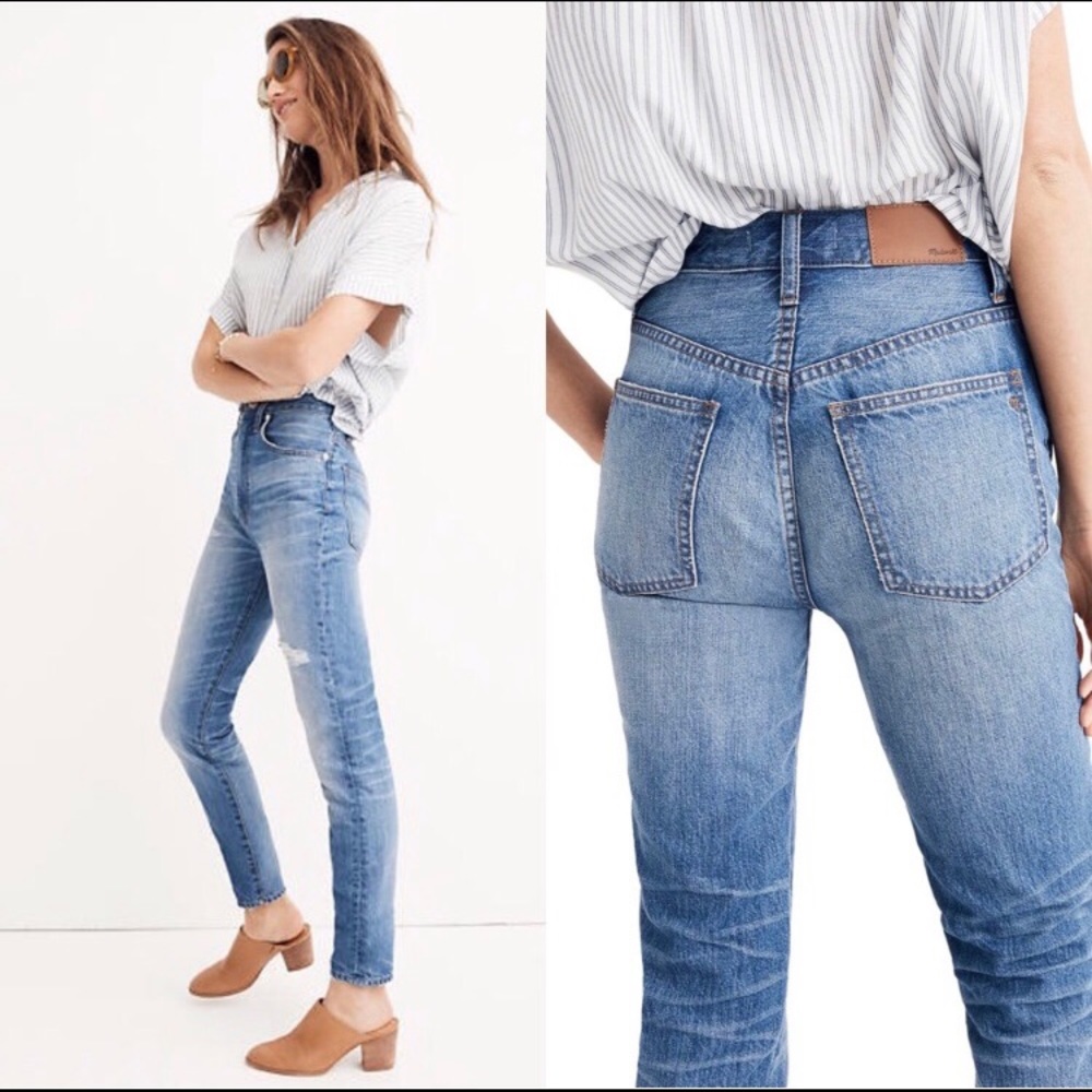 Madewell High Rise Rigid Straight Jeans